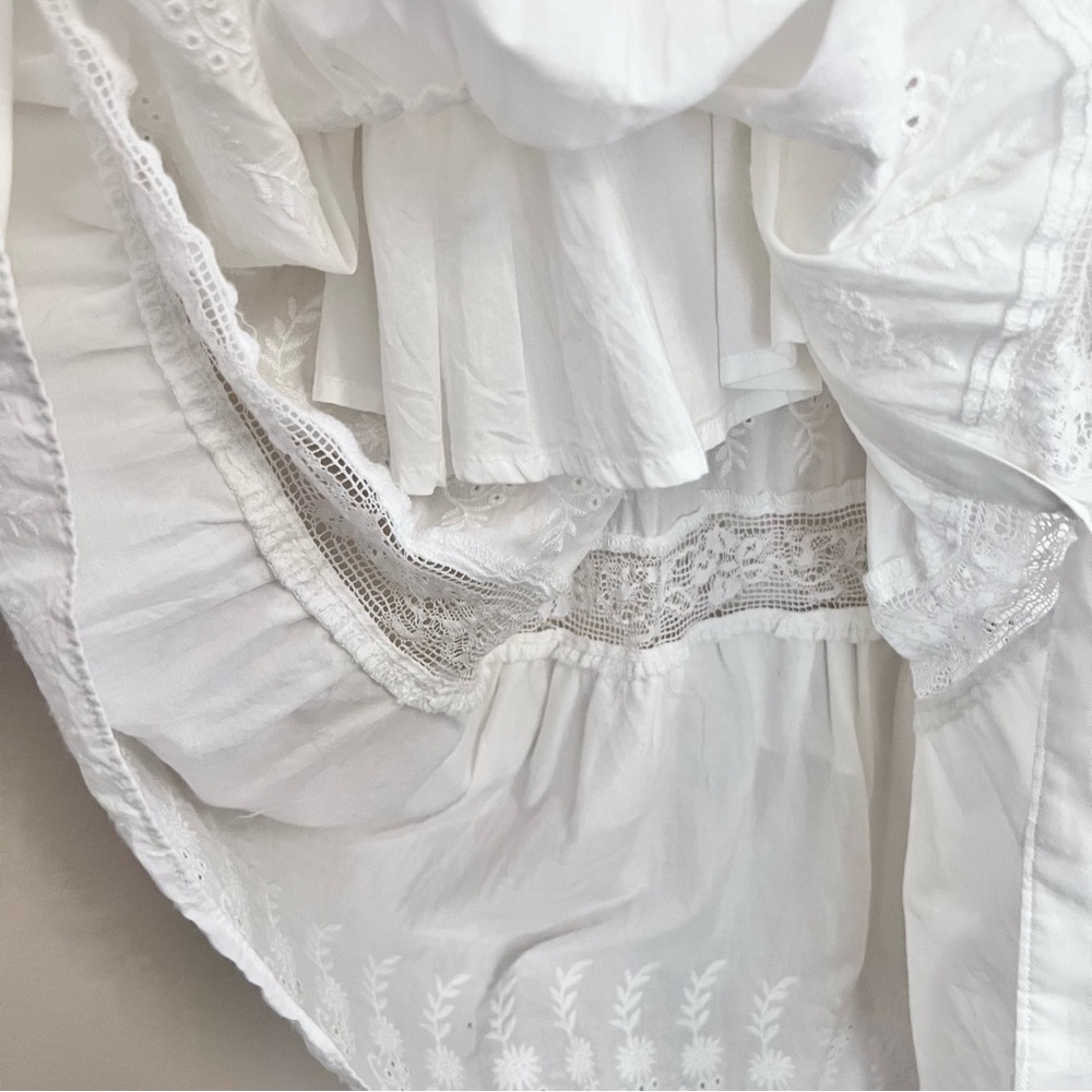 🎀 LoveShackFancy for Target Phoebe White Button-Up Dress - Picture 16 of 16